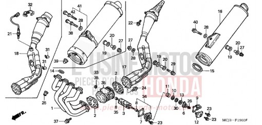 EXHAUST MUFFLER CBR900RR3 de 2003